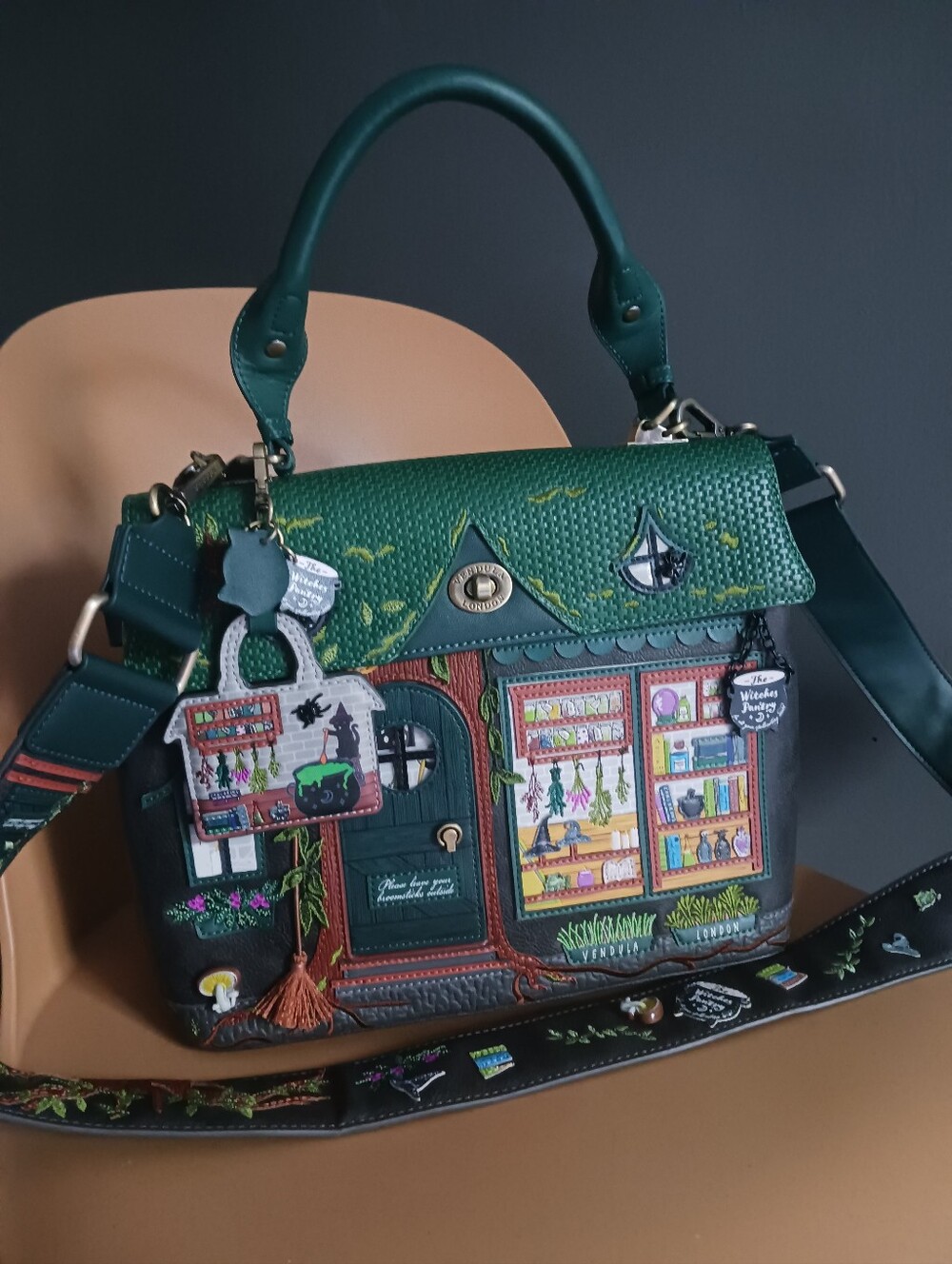 Vendula London The Witches Pantry Satchel Bag With Guitar Strap